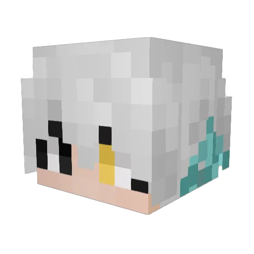 ItzAwawa Minecraft avatar head, 3D render