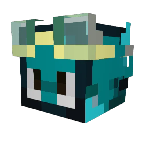 ItzAxolotl Minecraft avatar head, 3D render