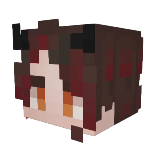 ItzAzu Minecraft avatar head, 3D render