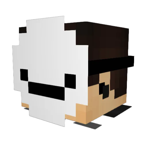 ItzBase Minecraft avatar head, 3D render