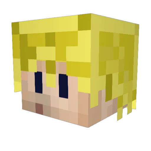 ItzBeau08 Minecraft avatar head, 3D render