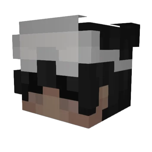 ItzBlaxk_ Minecraft avatar head, 3D render