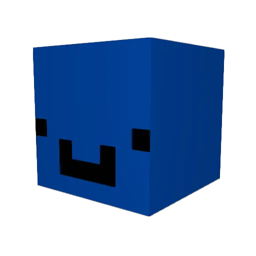 ItzBlu1 Minecraft avatar head, 3D render
