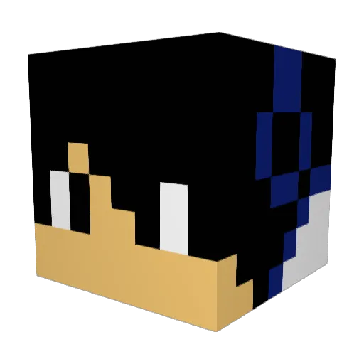 ItzBlueWho Minecraft avatar head, 3D render