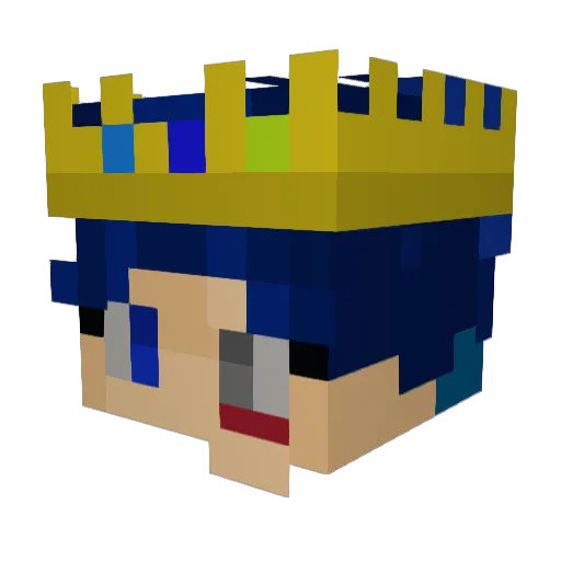 ItzBlue_XD Minecraft avatar head, 3D render