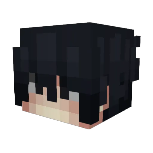 ItzBushi Minecraft avatar head, 3D render
