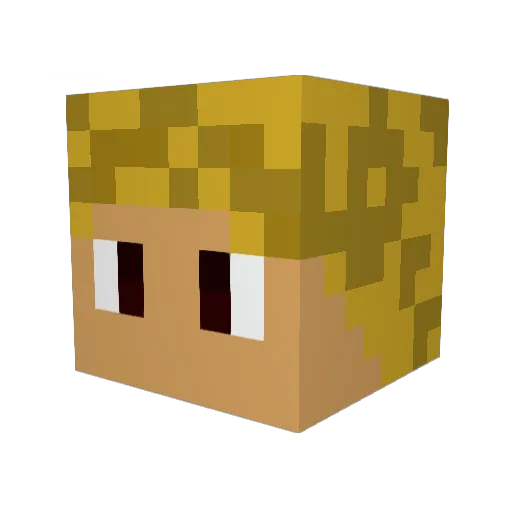 ItzCamp Minecraft avatar head, 3D render