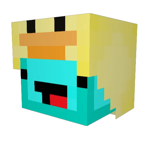ItzCapitals Minecraft avatar head, 3D render
