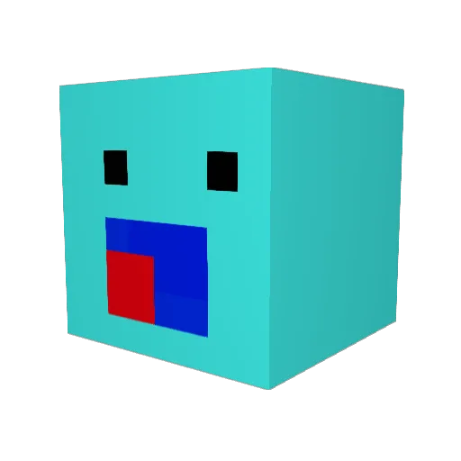ItzCareless Minecraft avatar head, 3D render