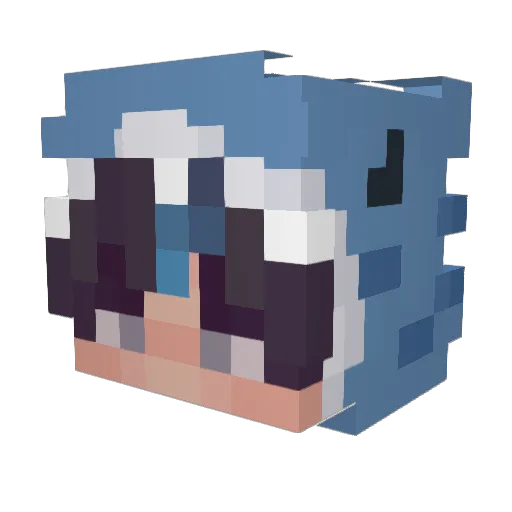 ItzChompz Minecraft avatar head, 3D render