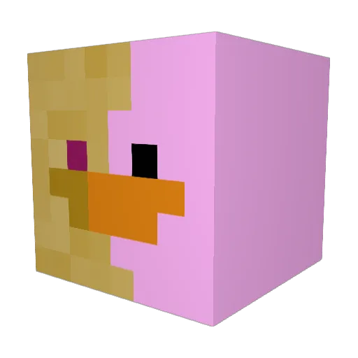 ItzClone Minecraft avatar head, 3D render
