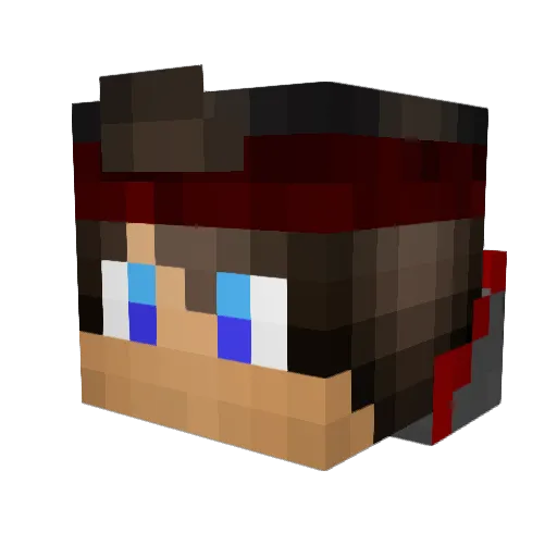 ItzCrazyCreeper Minecraft avatar head, 3D render