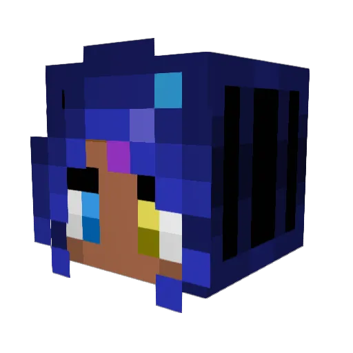 ItzCrystalDragon Minecraft avatar head, 3D render
