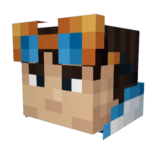 ItzDOOJ Minecraft avatar head, 3D render