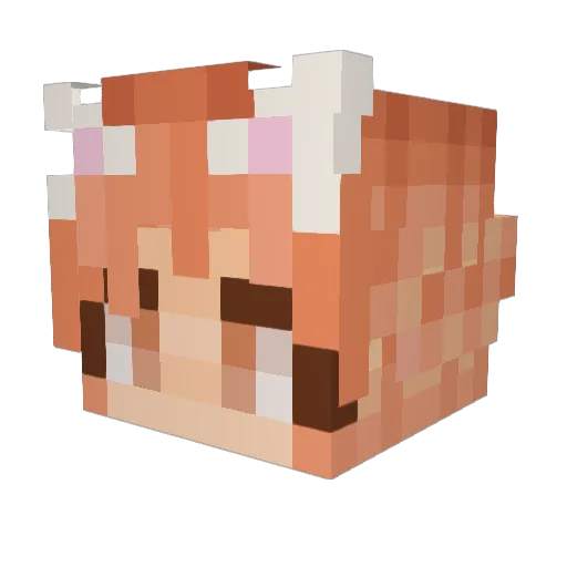 ItzDaMoon Minecraft avatar head, 3D render