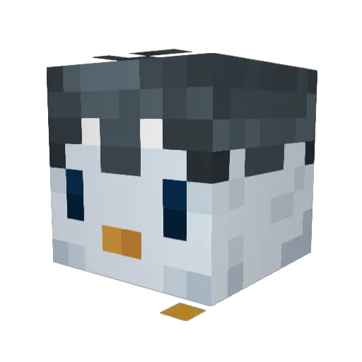 ItzDaPenguin Minecraft avatar head, 3D render