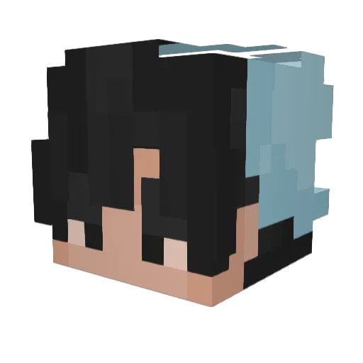 ItzDuooks Minecraft avatar head, 3D render