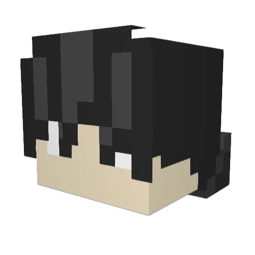 ItzDzam Minecraft avatar head, 3D render