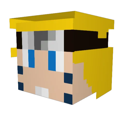 ItzEste Minecraft avatar head, 3D render