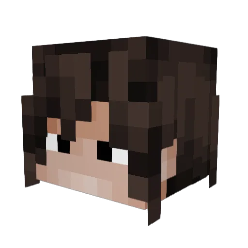 ItzFeather Minecraft avatar head, 3D render