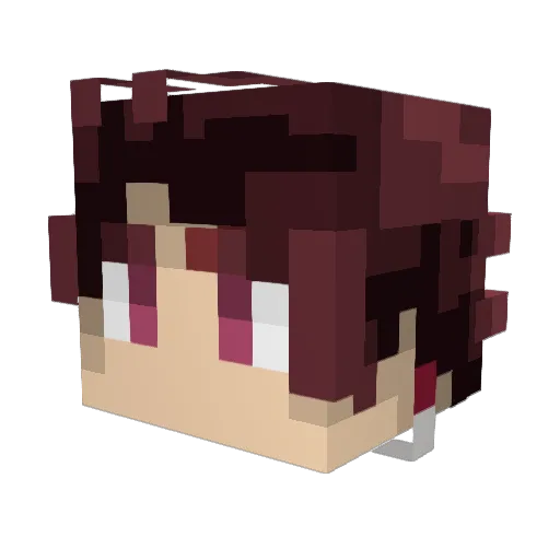 ItzFredward Minecraft avatar head, 3D render