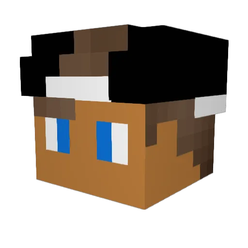 ItzGeviljo Minecraft avatar head, 3D render