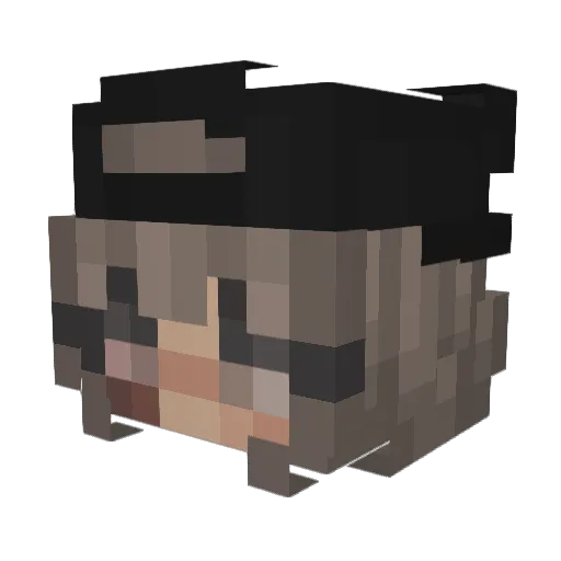 ItzGioo12 Minecraft avatar head, 3D render
