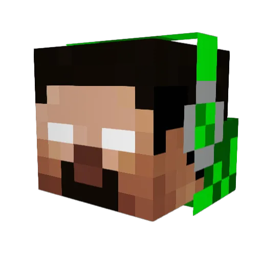 ItzHammer Minecraft avatar head, 3D render