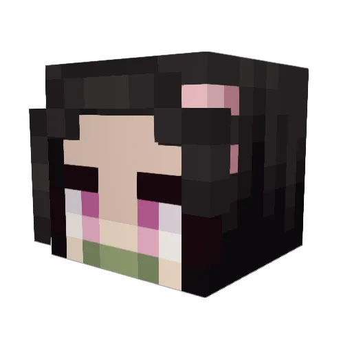 ItzHana Minecraft avatar head, 3D render