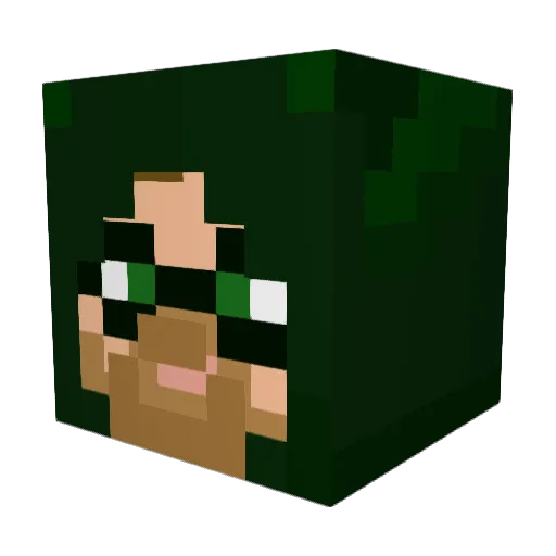 ItzHyperJJ Minecraft avatar head, 3D render