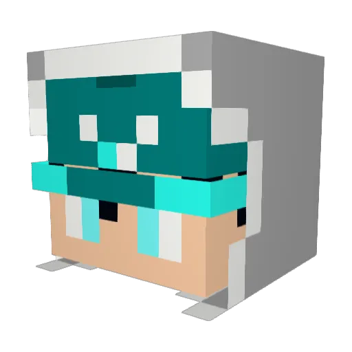ItzIceyz Minecraft avatar head, 3D render