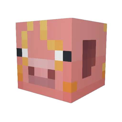 ItzIgglesPiggles Minecraft avatar head, 3D render