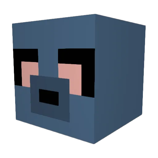 ItzIqnn Minecraft avatar head, 3D render