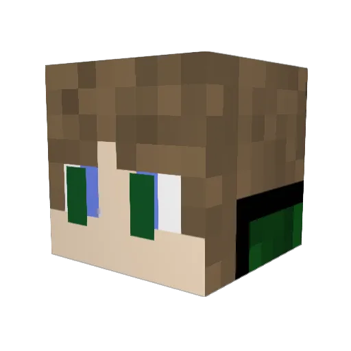 ItzJamesPlayz Minecraft avatar head, 3D render