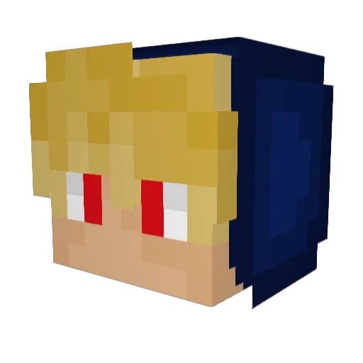 ItzJetster Minecraft avatar head, 3D render