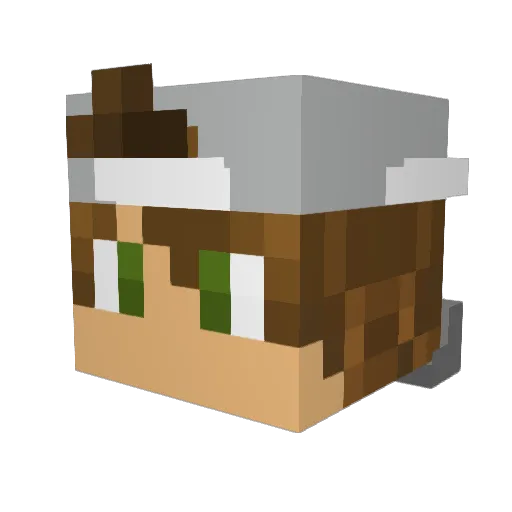 ItzJony Minecraft avatar head, 3D render