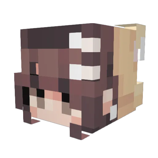ItzJuniper Minecraft avatar head, 3D render