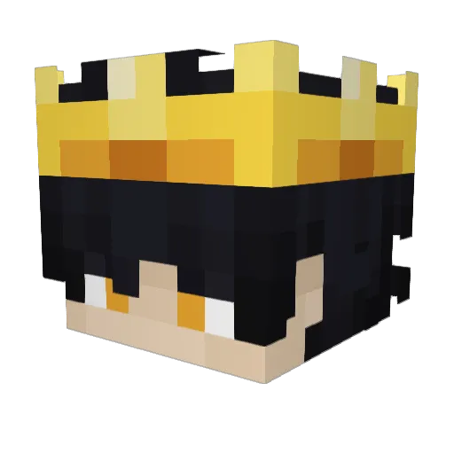 ItzJustCrown Minecraft avatar head, 3D render