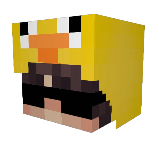 ItzJustPato Minecraft avatar head, 3D render