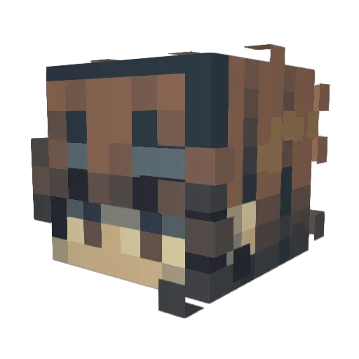 ItzJustin_Jam Minecraft avatar head, 3D render