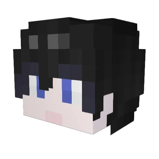 ItzKhaba Minecraft avatar head, 3D render