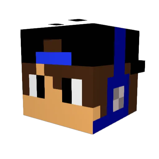 ItzKiano Minecraft avatar head, 3D render