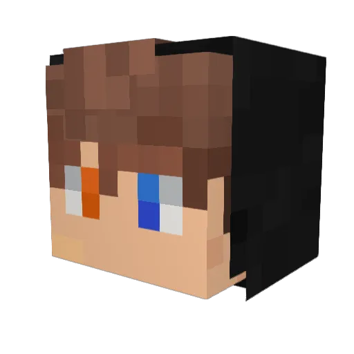 ItzKikoPT Minecraft avatar head, 3D render