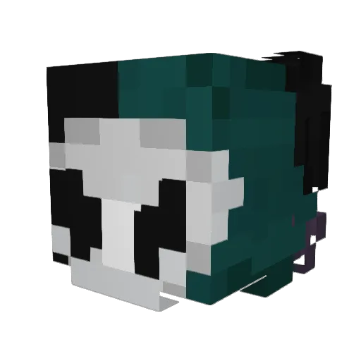 ItzKlown Minecraft avatar head, 3D render