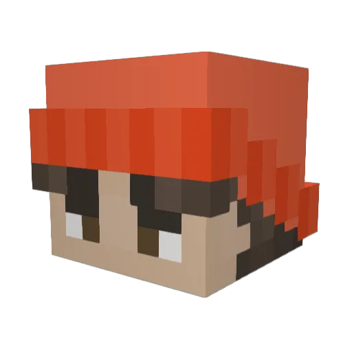 ItzKobzikEU Minecraft avatar head, 3D render