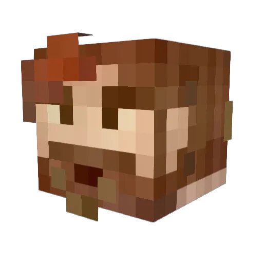 ItzKonaa Minecraft avatar head, 3D render