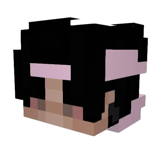 ItzKrista Minecraft avatar head, 3D render