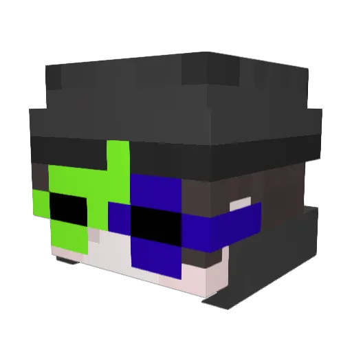 ItzKrizwi Minecraft avatar head, 3D render