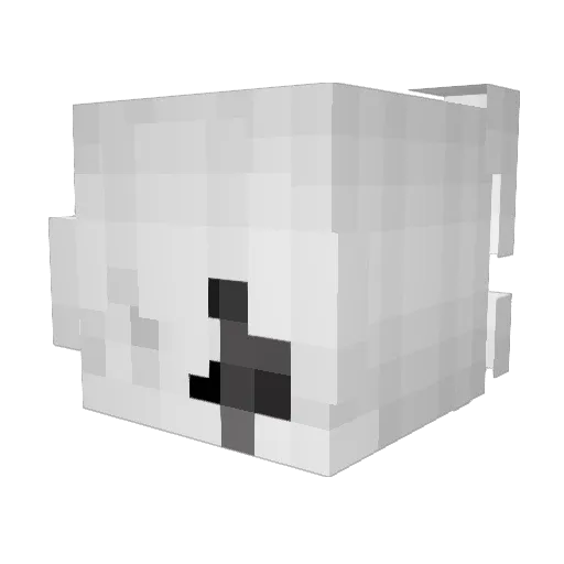 ItzKroko Minecraft avatar head, 3D render