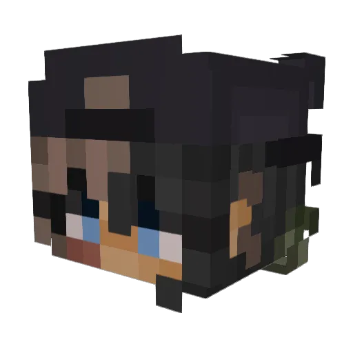 ItzLcas_ Minecraft avatar head, 3D render